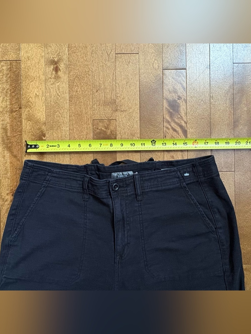 Torrid Black Wide-Leg Lace-Up Back Utility Crop Pants Size 18 - Picture 5 of 14